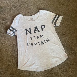 “Nap Team Captain” gray t shirt size medium